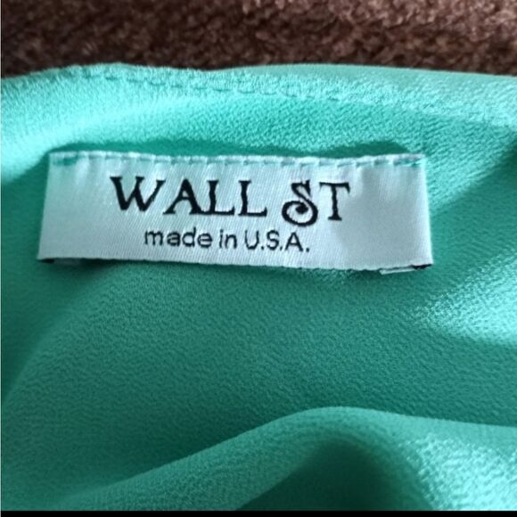 WALL ST MINT PLEATED SLEEVE BLOUSE SZ.L/XL EUC - Picture 4 of 4
